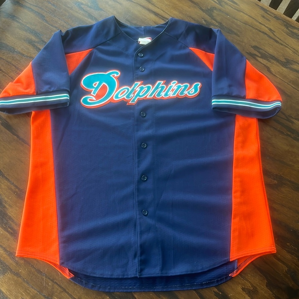 Miami Dolphins button up jersey